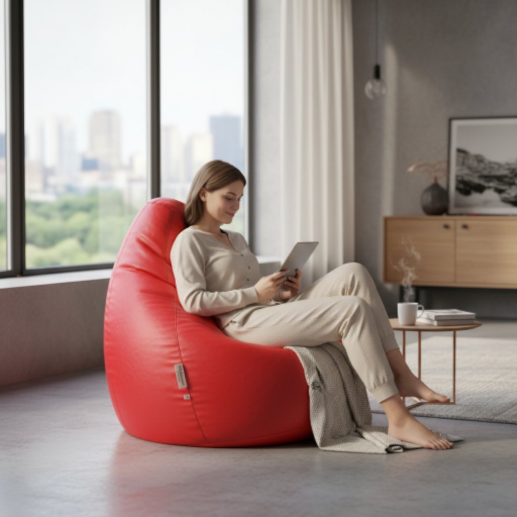 Classic Bean Bag Red Cool Bean Bags India Bean Bags & Chairs Pune, Bengaluru 2 Classic Bean Bag Red Classic Bean Bags Buy Bean Bags and Chairs 2