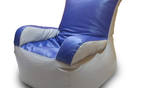 Bean Sofa Chair Classic- Royal Blue and Light Grey