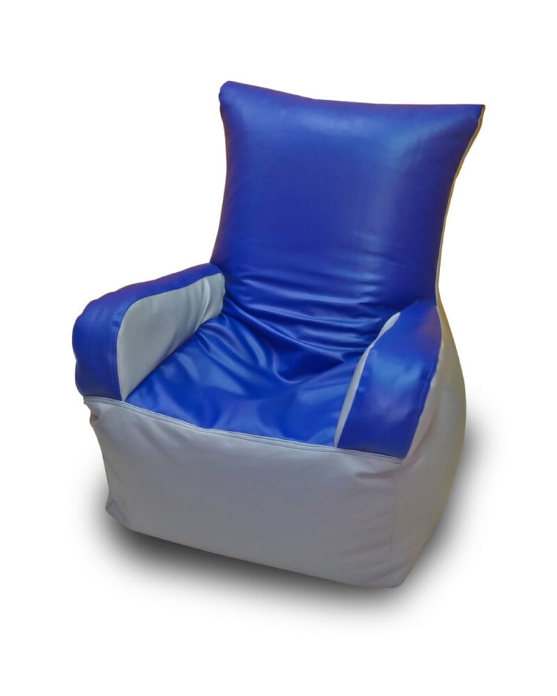 Bean Sofa Chair Classic- Royal Blue and Light Grey Bean Sofa Chairs Buy Bean Bags and Chairs 5