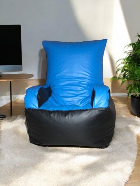 Bean Sofa Chair Classic- Black & Light Blue Bean Sofa Chairs Buy Bean Bags and Chairs 2