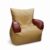 Kids Bean Sofa Chair Ivory & Brown Kids Bean Chairs Buy Bean Bags and Chairs 3