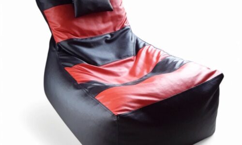 Video Rocker bean bag for Gaming Black & Red