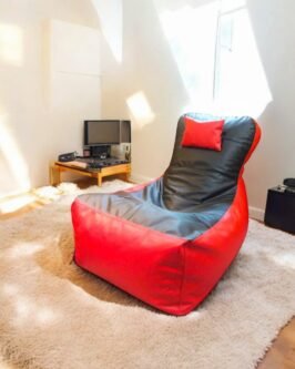 Video Rocker bean bag for Gaming Black & Red M2