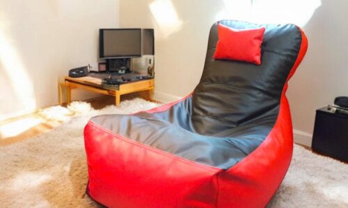 Video Rocker bean bag for Gaming Black & Red M2