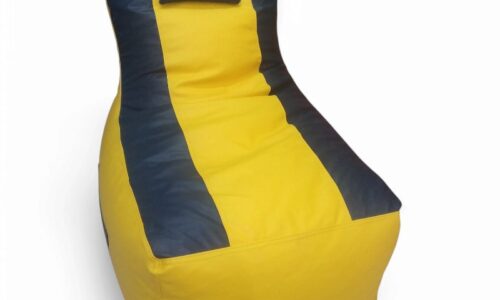 Video Rocker bean bag for Gaming Yellow & Navy Blue