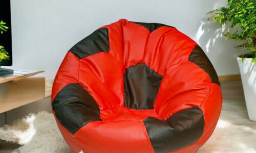 Soccer Bean Bag Classic Red & Black