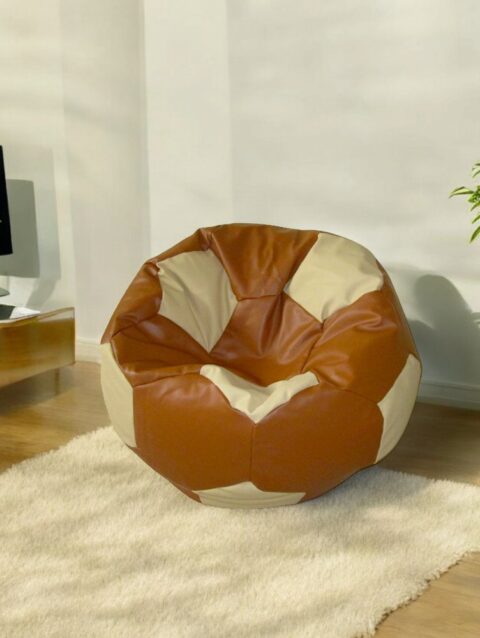 Soccer Bean Bag Classic Light Brown & Ivory Soccer Bean Bags Buy Bean Bags and Chairs