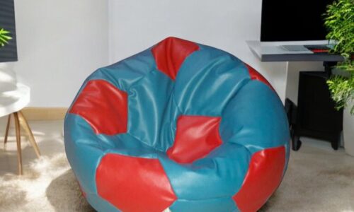 Soccer Bean Bag Classic Sea Green & Red