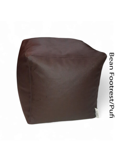 Bean Pufi or Footrest Brown color and Square shape