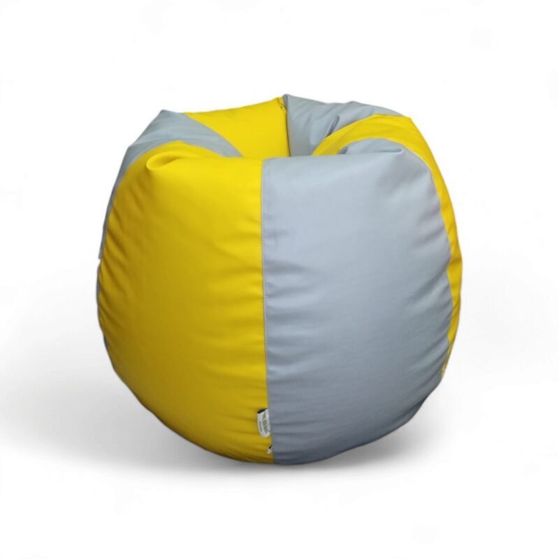 Classic Bean Bag Yellow & Light Grey Stripes