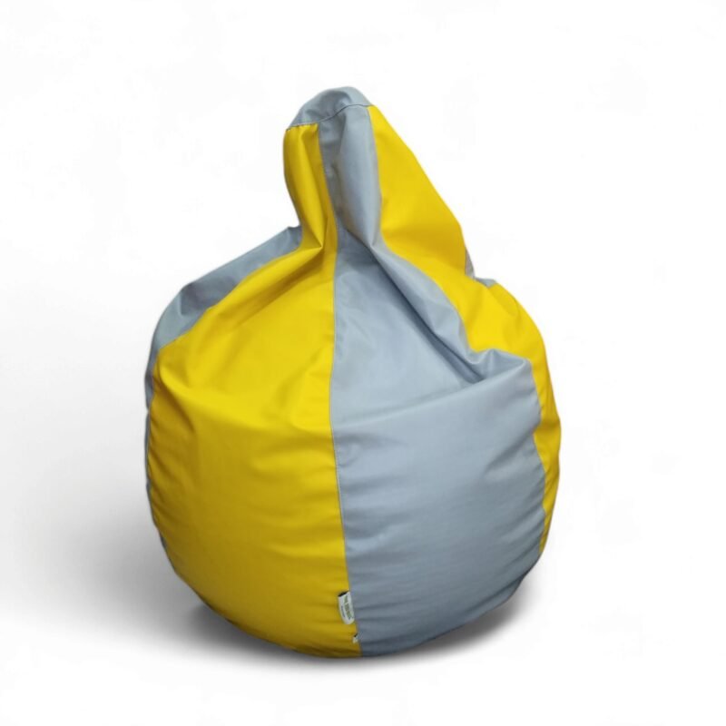 Classic Bean Bag Yellow & Light Grey Stripes