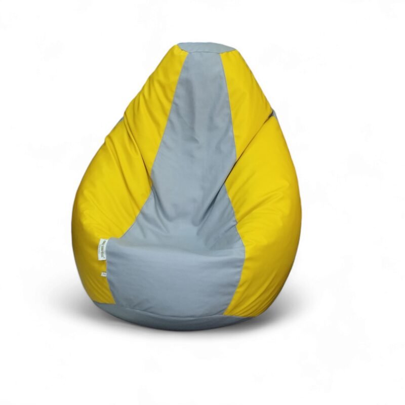 Classic Bean Bag Yellow & Light Grey Stripes