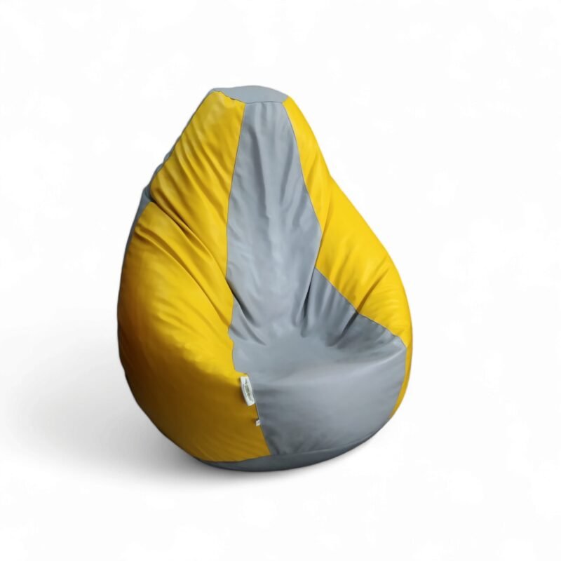 Classic Bean Bag Yellow & Light Grey Stripes