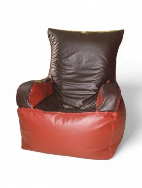 Bean Sofa Chair Classic- Tan & Dark Brown