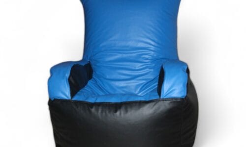 Bean Sofa Chair Classic- Black & Light Blue