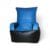 Bean Sofa Chair Classic- Black & Light Blue