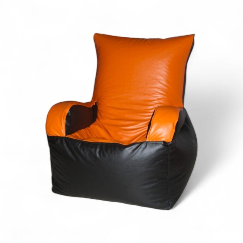 Bean Sofa Chair Classic- Black & Orange