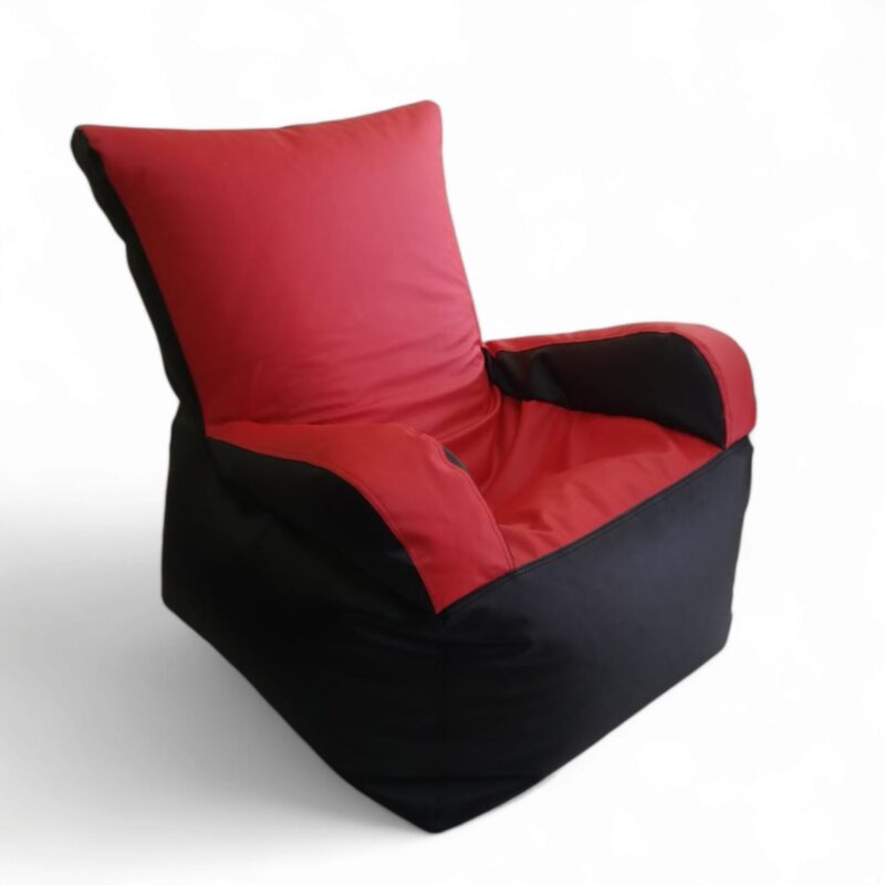 Bean Sofa Chair Classic- Red & Black - Image 2