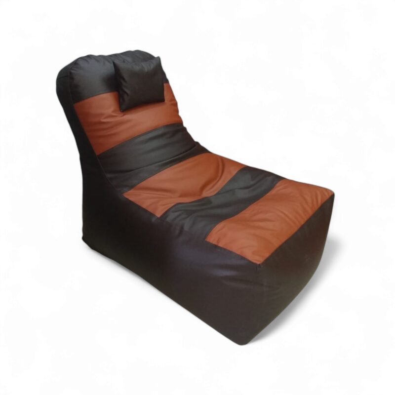 Video Rocker bean bag for Gaming Dark Brown & Tan - Image 2