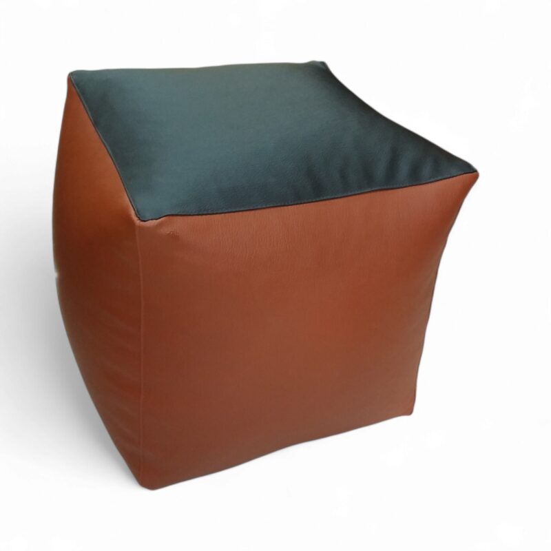 Bean Footrest/ Pufi/ Ottoman Classic Tan & Black