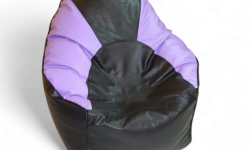 Mudha Bean Chair Classic Black & Purple