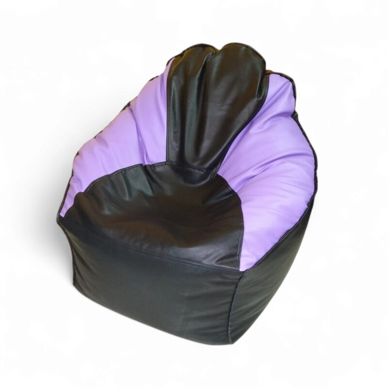 Mudha Bean Chair Classic Black & Purple - Image 2