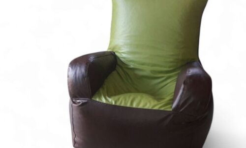 Bean Sofa Chair Classic- Green & Dark Brown