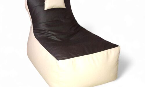 Video Rocker bean bag for Gaming Off White & Dark Brown