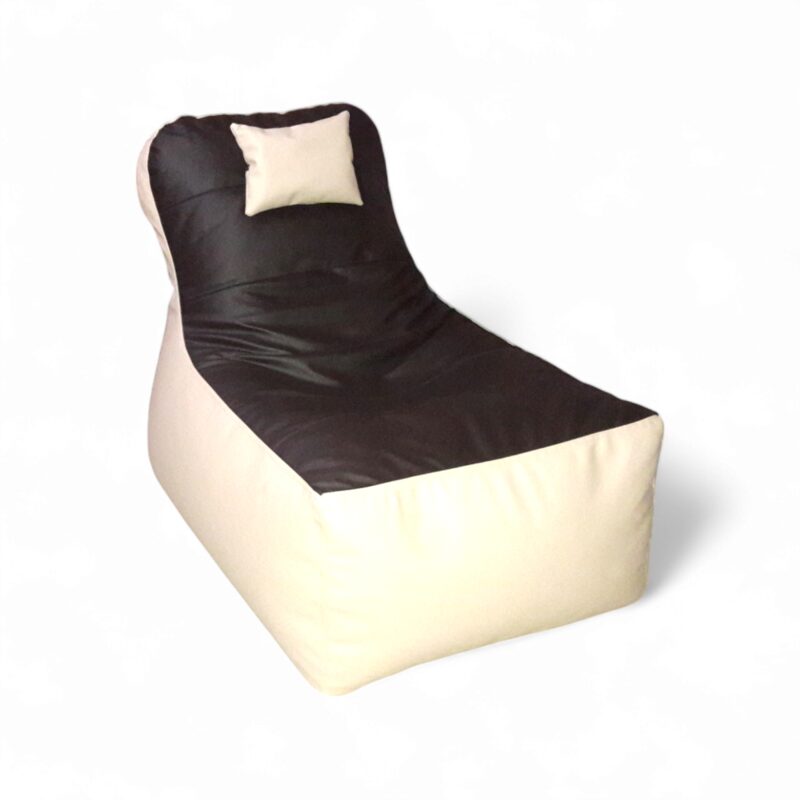 Video Rocker bean bag for Gaming Off White & Dark Brown