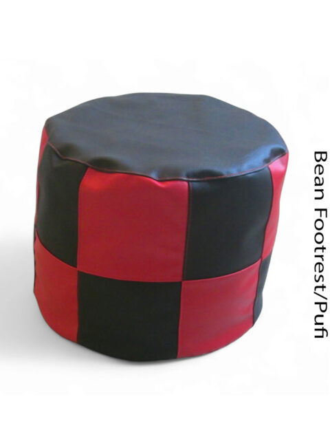 bean footrest pufi ottoman classic red black checks