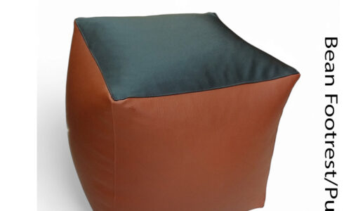 Bean Footrest/ Pufi/ Ottoman Classic Tan & Black