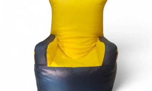 Bean Sofa Chair Classic- Yellow & Dark Blue