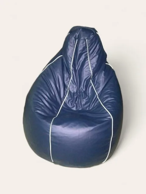Classic Bean Bag Dark Blue with Piping
