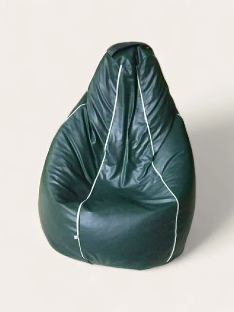 Classic Bean Bag Dark Green with Piping