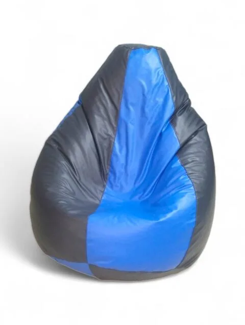 Classic Bean Bag Dark Grey & Light Blue Stripes