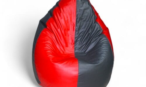 Classic Bean Bag Dark Grey & Red Stripes