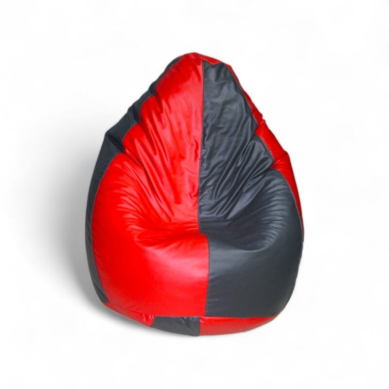 Classic Bean Bag Dark Grey & Red Stripes