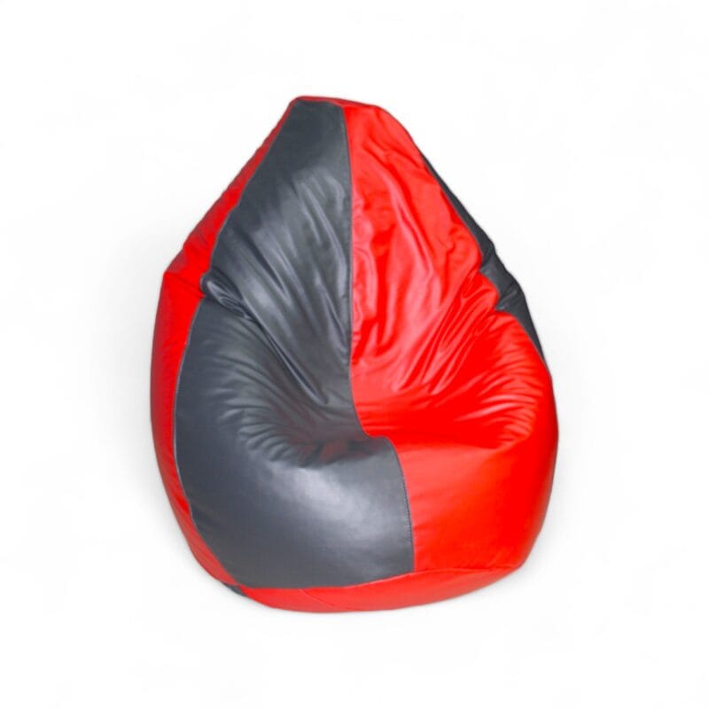 Classic Bean Bag Dark Grey & Red Stripes - Image 4