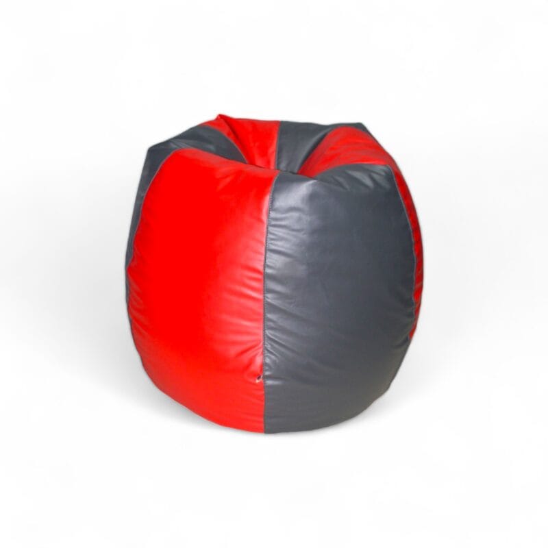 Classic Bean Bag Dark Grey & Red Stripes - Image 2