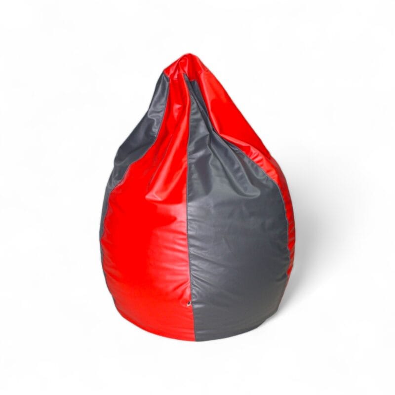 Classic Bean Bag Dark Grey & Red Stripes - Image 3