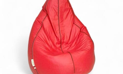 Classic Bean Bag Red with Piping