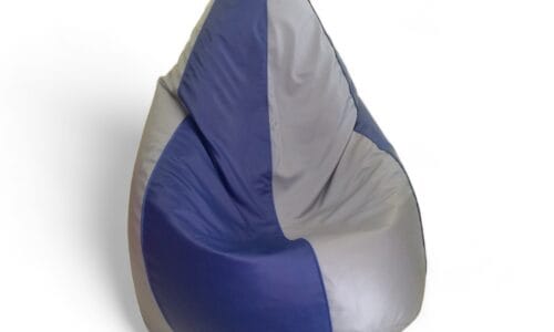 Classic Bean Bag Royal Blue & Light Grey Stripes