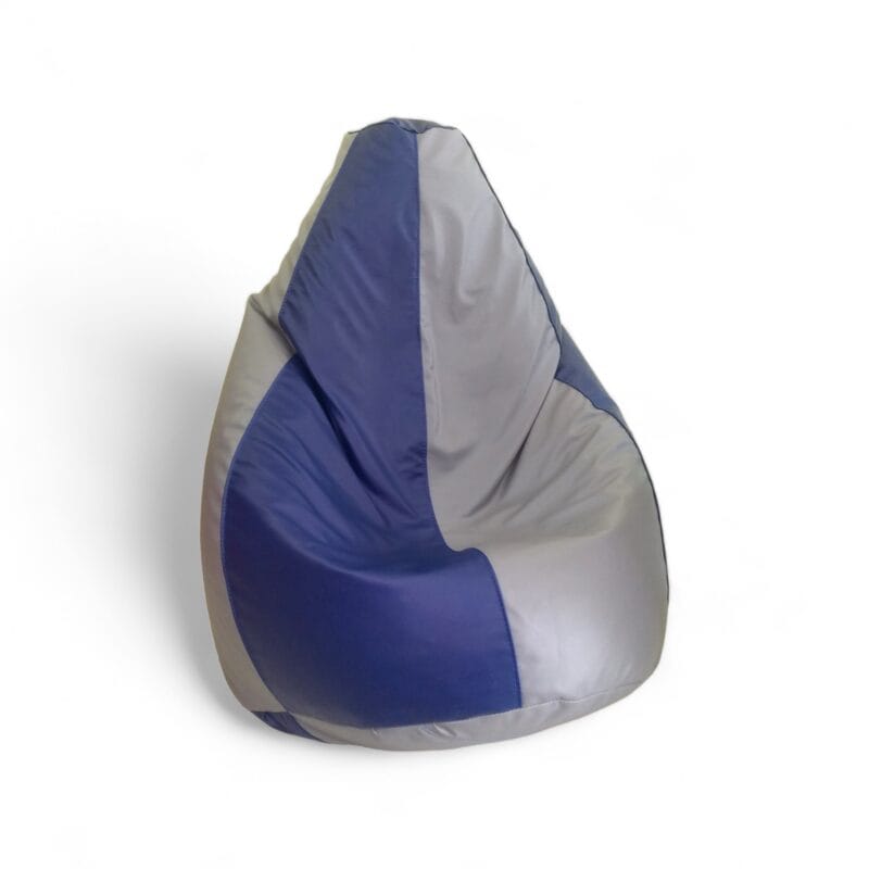 Classic Bean Bag Royal Blue & Light Grey Stripes