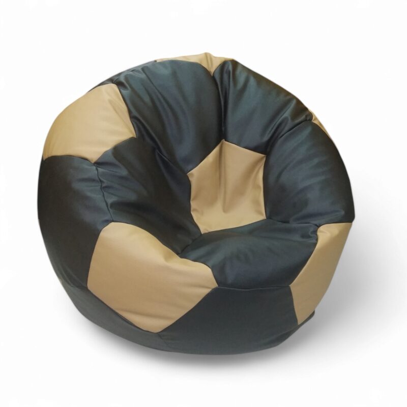 Soccer Bean Bag Classic Black & Camel