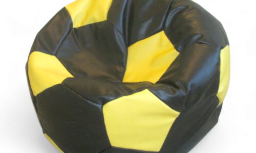 Soccer Bean Bag Classic Royal Black & Yellow