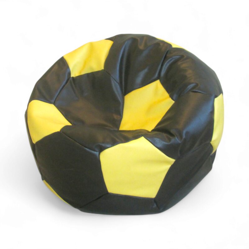 Soccer Bean Bag Classic Royal Black & Yellow