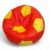 Soccer Bean Bag Classic Royal Red & Yellow