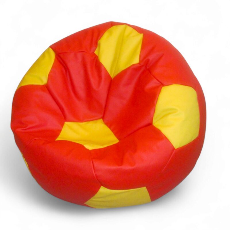 Soccer Bean Bag Classic Royal Red & Yellow