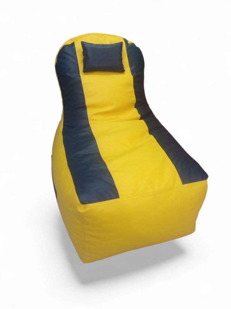 Video Rocker bean bag for Gaming Yellow & Navy Blue